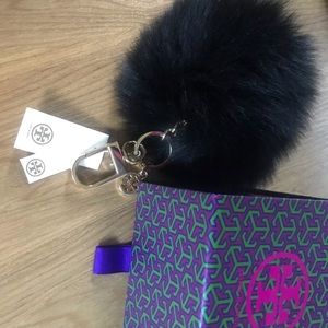 Tory Burch Fur Pom Key Fob